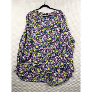 Plus Size T Tahari Woman Floral V-Neck 3/4 Sleeve Blouse - Size 3X